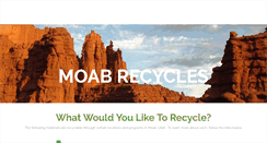 Desktop Screenshot of moabrecycles.org